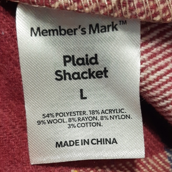 Member's Mark Women's L Or M Plaid Button-Up Shacket Jacket New - Picture 10 of 14